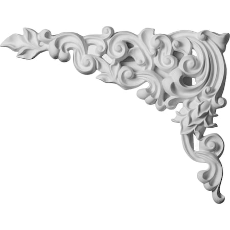 Ekena Millwork 11 3/4"W x 15 3/4"H x 1 3/8"P Kinsley Onlay, Left ONL12X16KI-L